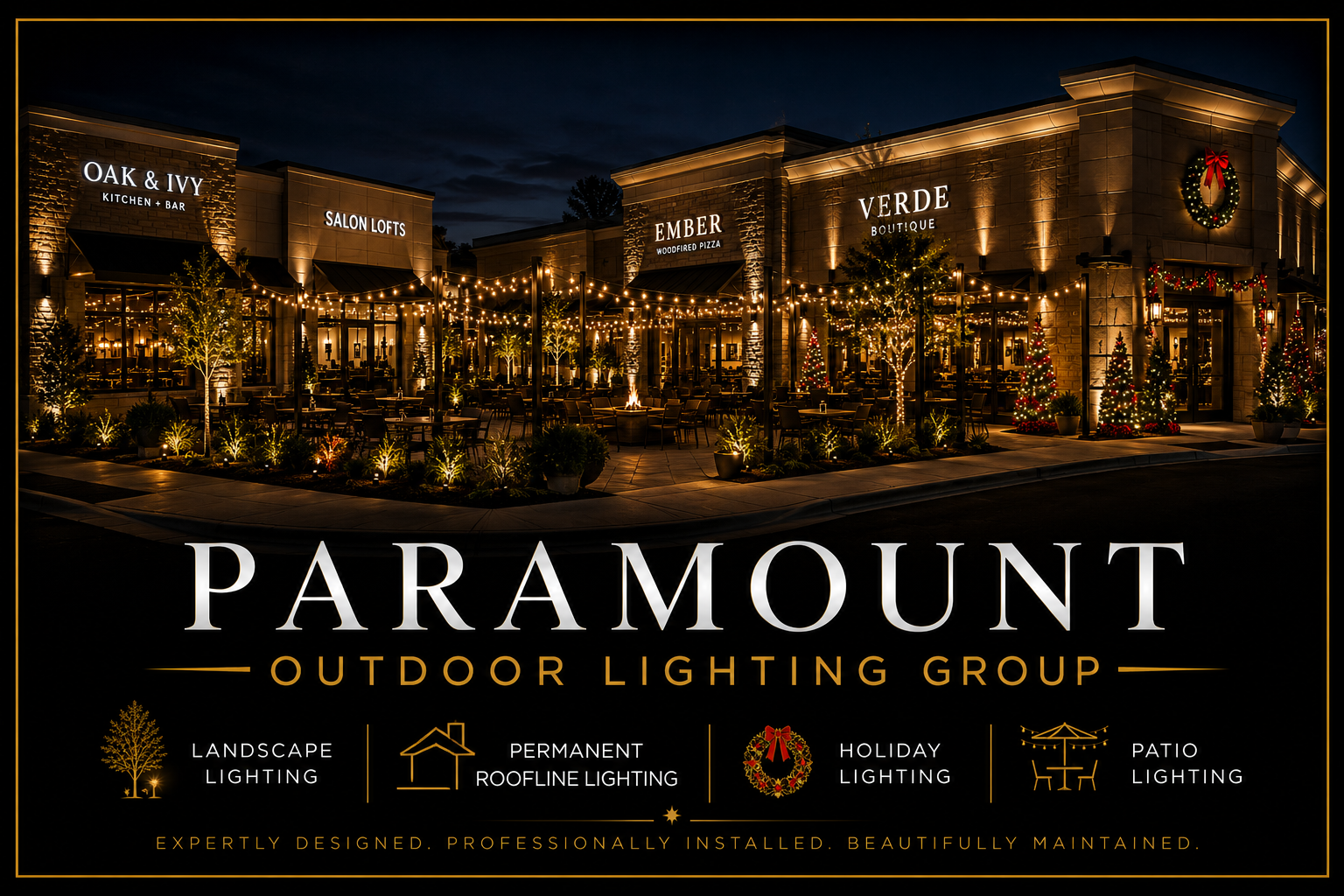 Paramount Outdoor Lighting Group — Commercial Outdoor Lighting for Restaurants, Hotels, Retail, and Multi-Family