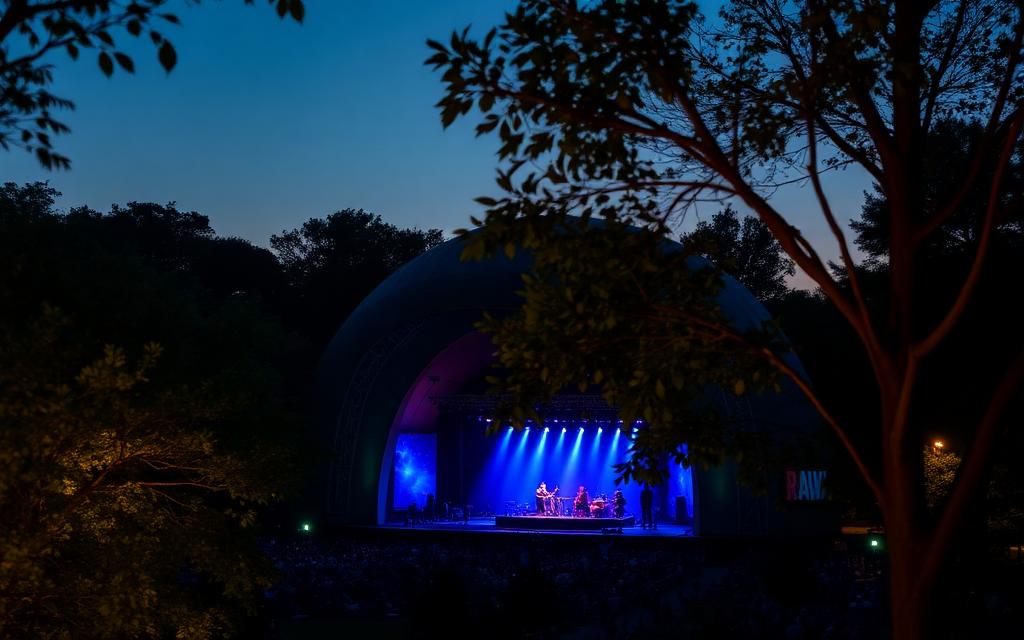 Highland Park, Lake County at night — Ravinia Festival