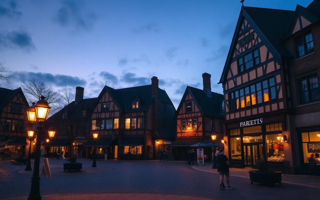Lake Forest, Lake County at night — Market Square
