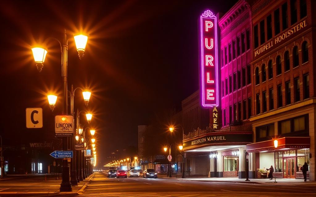 Lincolnwood, Cook County at night — Lincolnwood Town Center