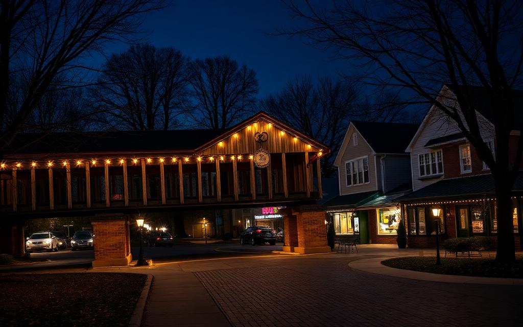 Long Grove, Lake County at night — Historic Long Grove