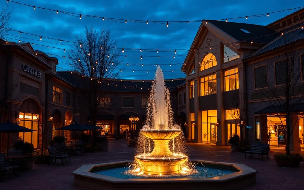 Oak Brook, DuPage County at night — Oakbrook Center