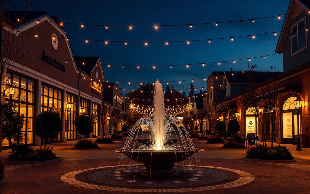 South Barrington, Cook County at night — The Arboretum of South Barrington